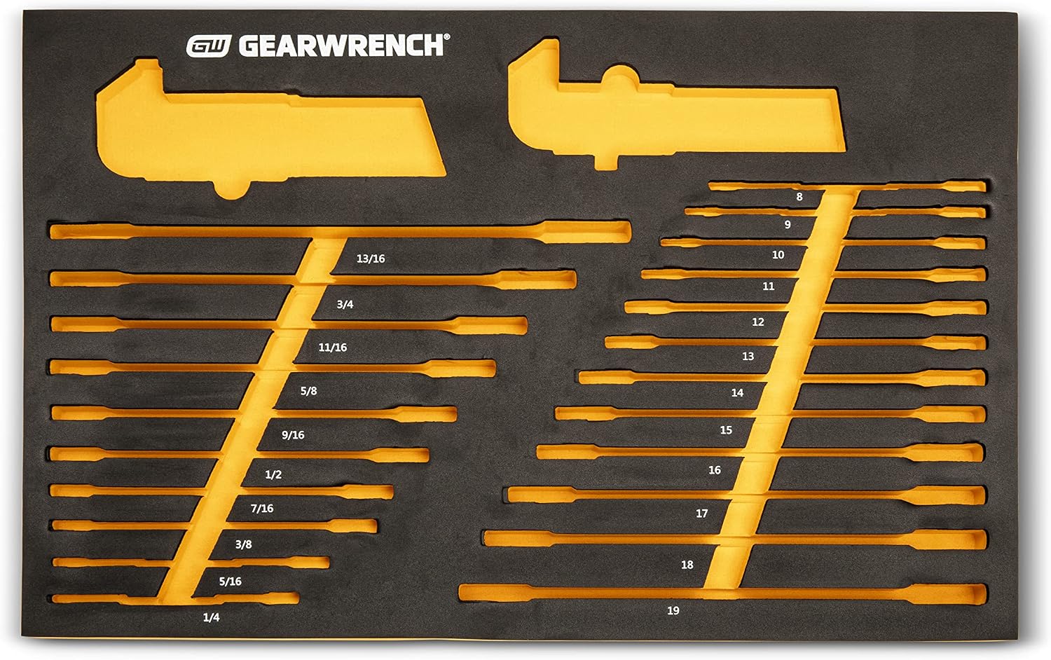 GEARWRENCH 44 Piece 90-Tooth SAE/Metric Ratcheting Wrench and Hex Key Set - 86528