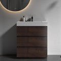 Alice 30 Inch Bathroom Vanity with Sink with Overflow, Large Storage Small Vanity for Modern Bathroom, One-Piece Sink Basin Minimalist Bathroom Sink Cabinet
