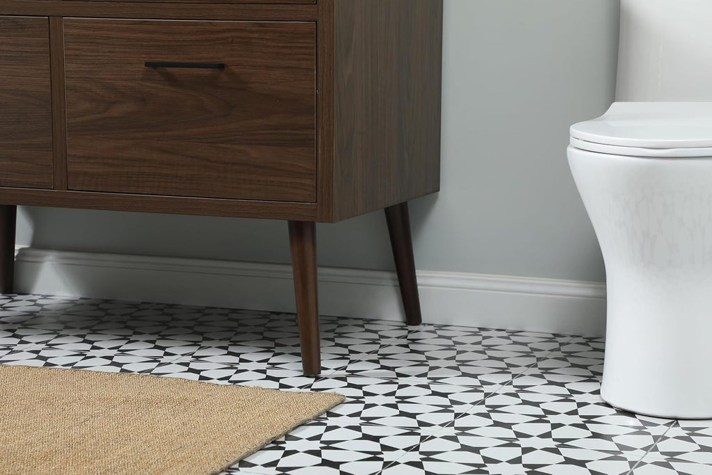 42' Bathroom Vanity, Engineered Wood (MDF/Laminate), Brown/Dark Wood