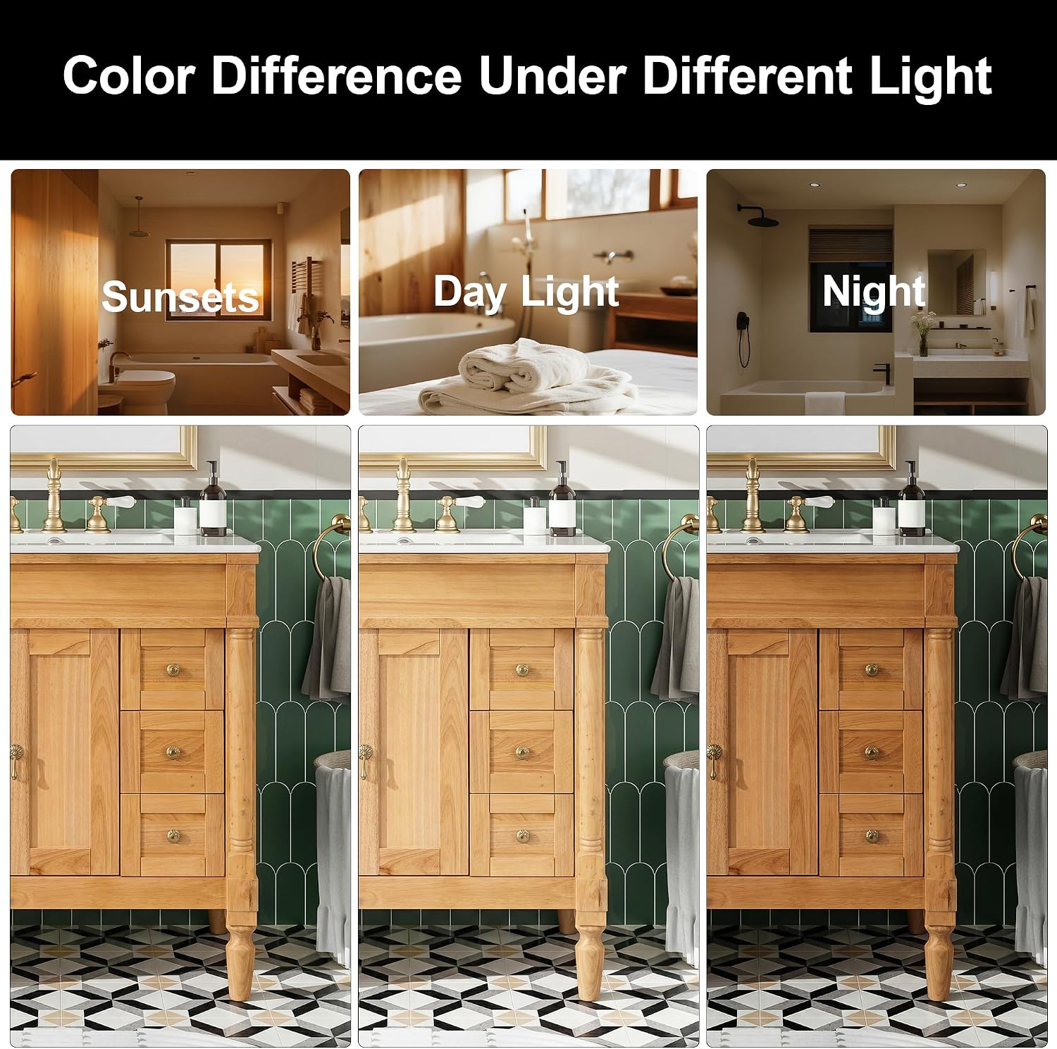 Merax 30' Bathroom Vanity with Sink, 4 Solid Legs, 3 Drawers 2 Doors, Modern Freestanding Wooden Bathroom Cabinet with Undermount Upgraded Ceramic Sink, Quick Assembly, Nature Wood