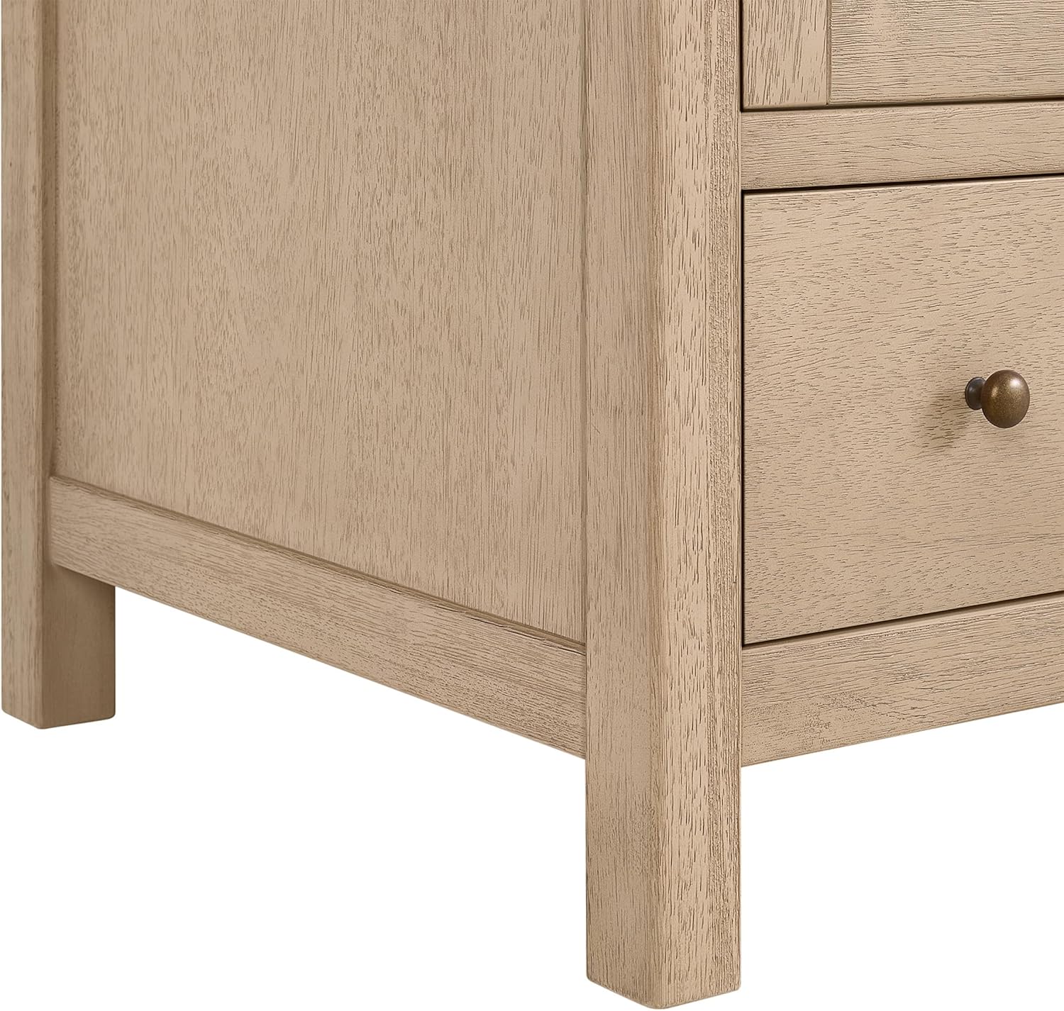 Alaterre Furniture Lucca Bathroom Vanity - Freestanding Cabinet Without Sink - 30 Inch Small Wood Bathroom Vanity with Large Drawer and Soft-Close Doors - Under Sink Cabinet Only (Natural)