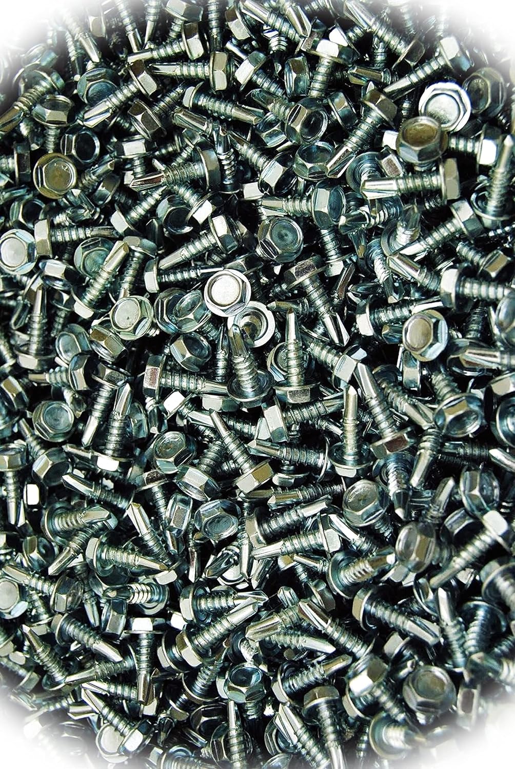 New Pack of (1100) Hex Washer Head #10 x 5/8 Self-Drilling #3 Tek Screw IHW Multi-Purpose Comprehensive Hardware Fastener Assortment Kit MoPNEM03023
