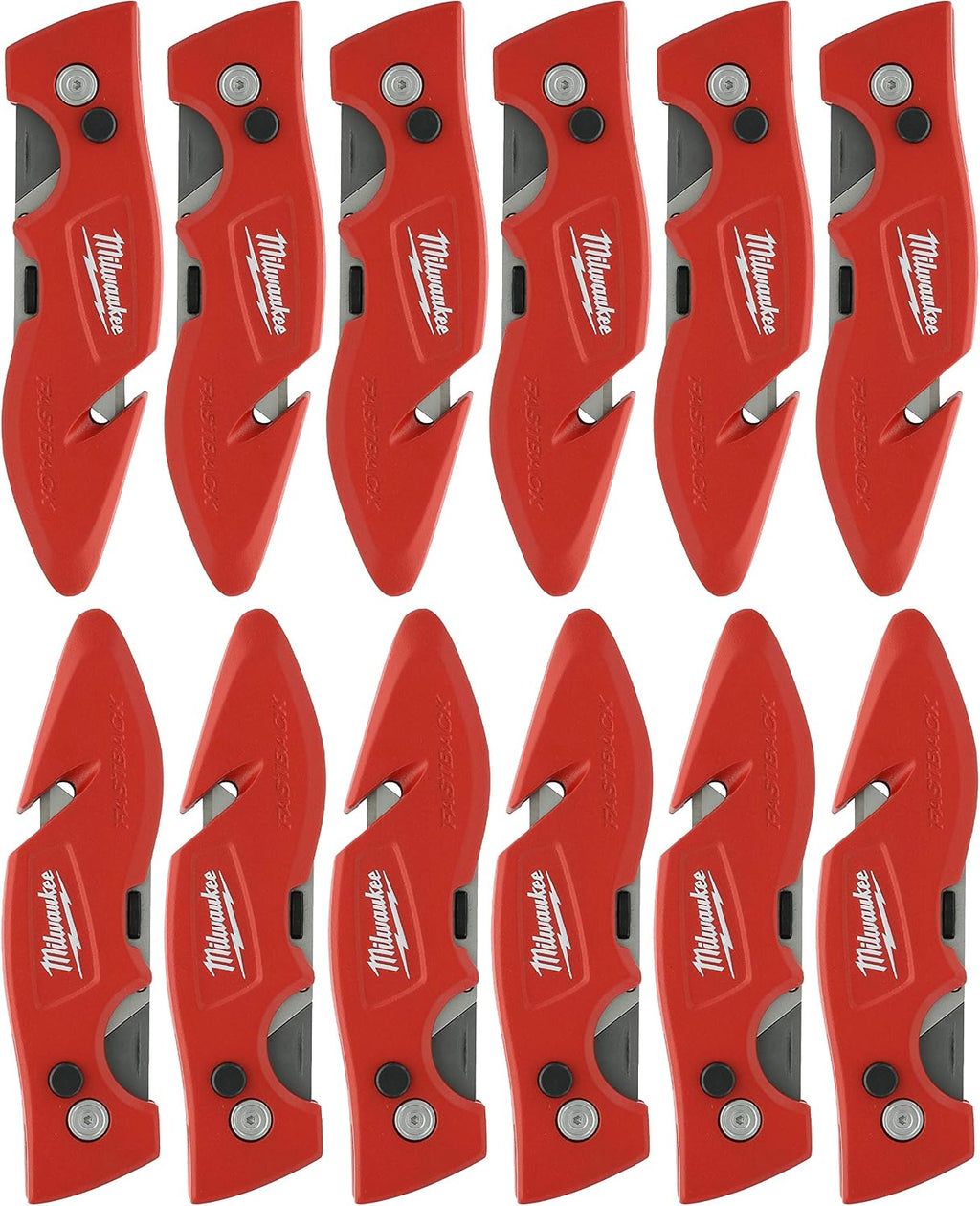 Milwaukee 48-22-1901 Fastback Utility Knife with Wire Stripping and Gut Hook (Pack of 12)