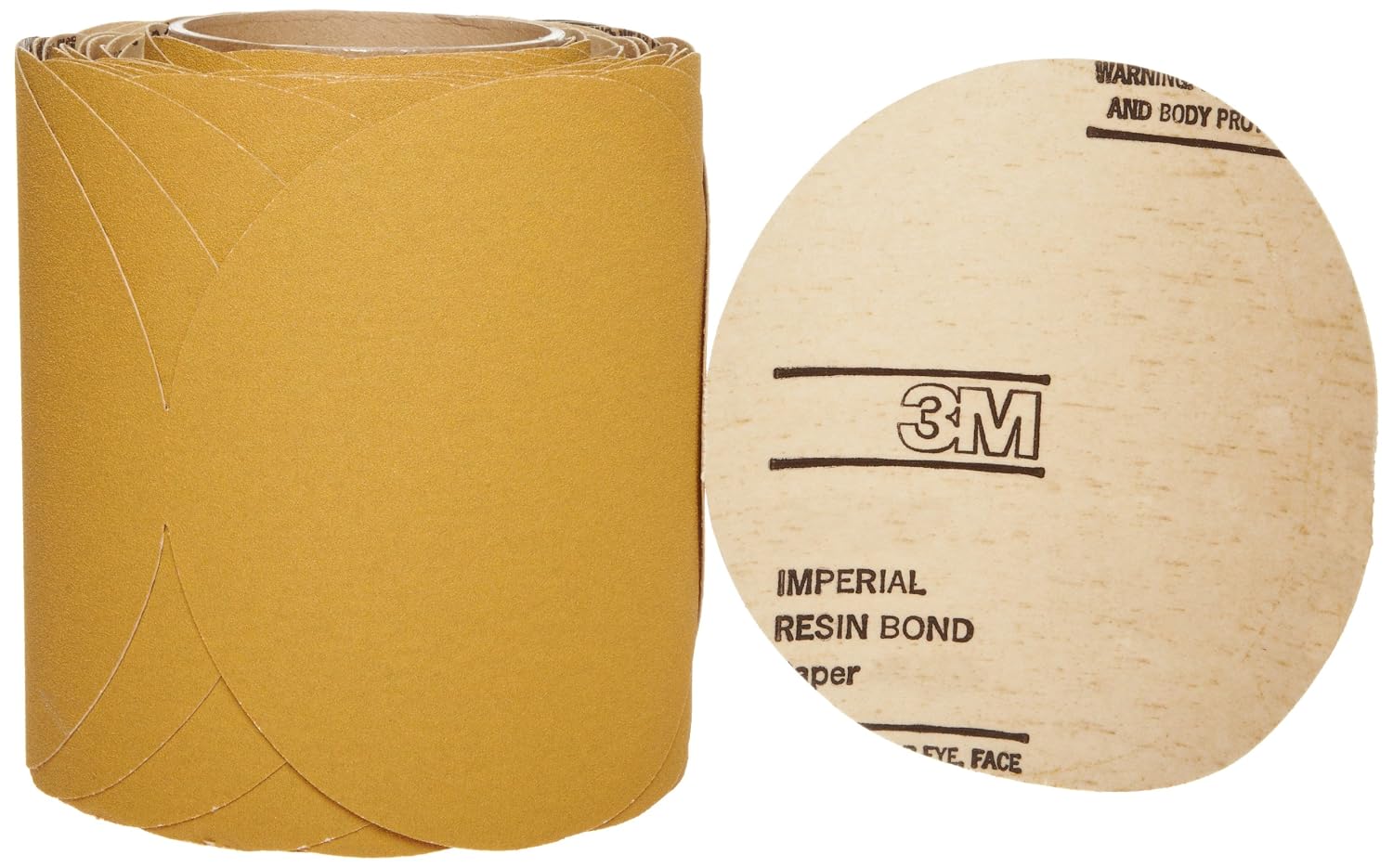 3M Stikit Paper Disc Roll 363I, PSA Attachment, Aluminum Oxide, 6' Diameter, P120 Grit, Gold (Roll of 100)