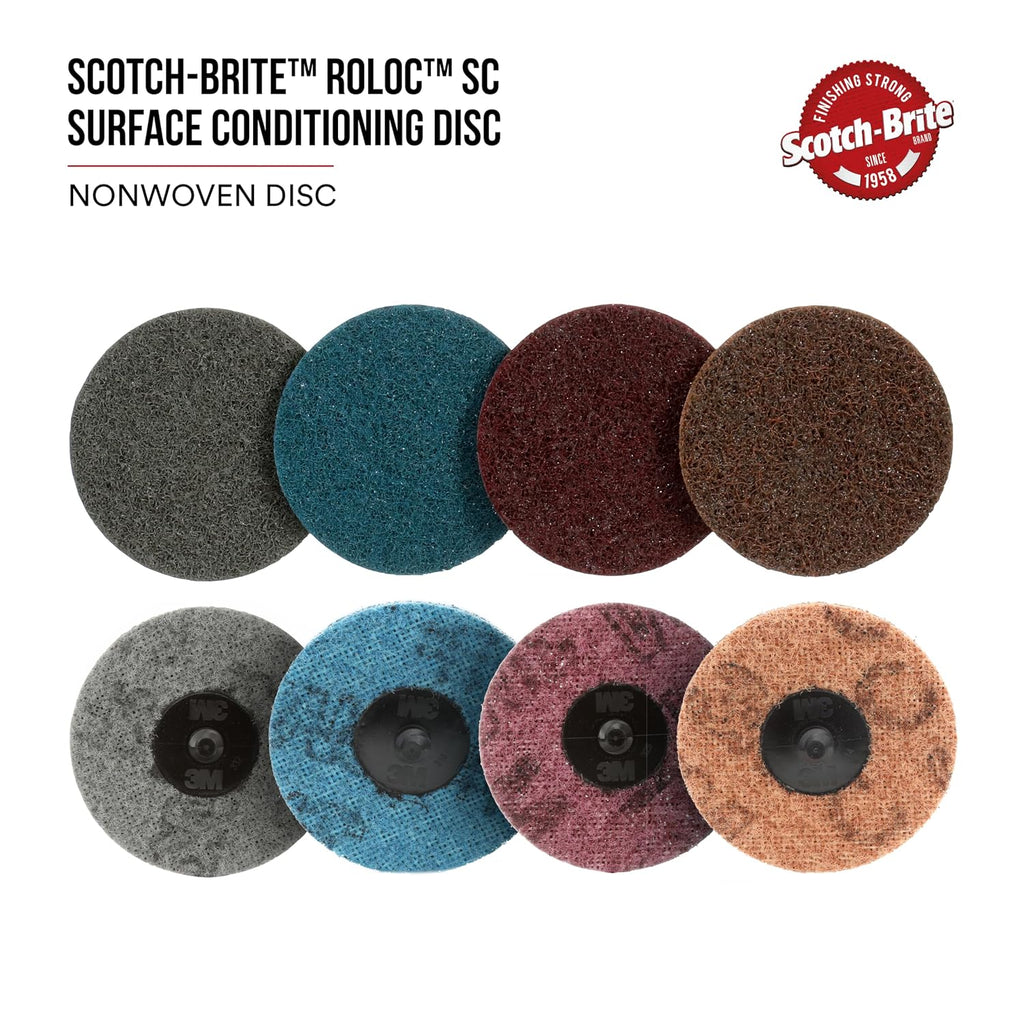3M Scotch-Brite Roloc Surface Conditioning Disc, TR 07516, 2 in x NH S SFN, 25 per Carton (Pack of 4)