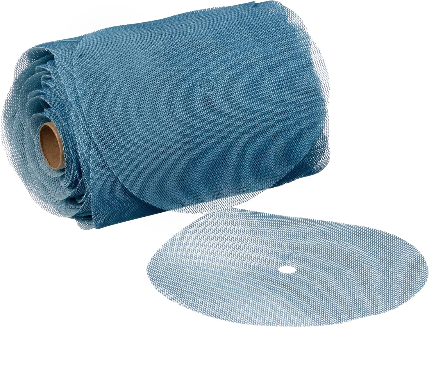 3M Blue Net Disc Roll 36425, 6 in, 240+ Grade, 100 Pack, Best in Class, Virtually Dust-Free, Abrasive Sheet Roll