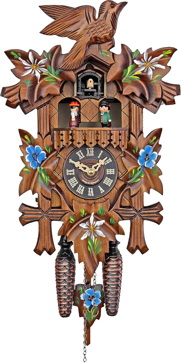 Engstler Quartz Cuckoo Clock - Alpine Flowers AH 532/10 QMT