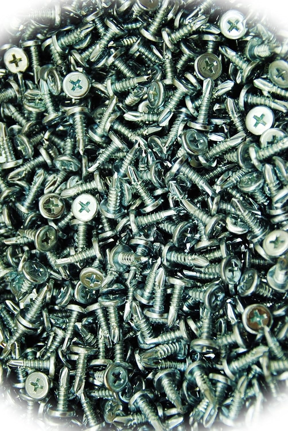 New Pack of (1200) Phillips Pancake Head #10 x 5/8 Self-Drilling #3 Tek Screw Zinc SDS Multi-Purpose Comprehensive Hardware Fastener Assortment Kit MoPNEM02627