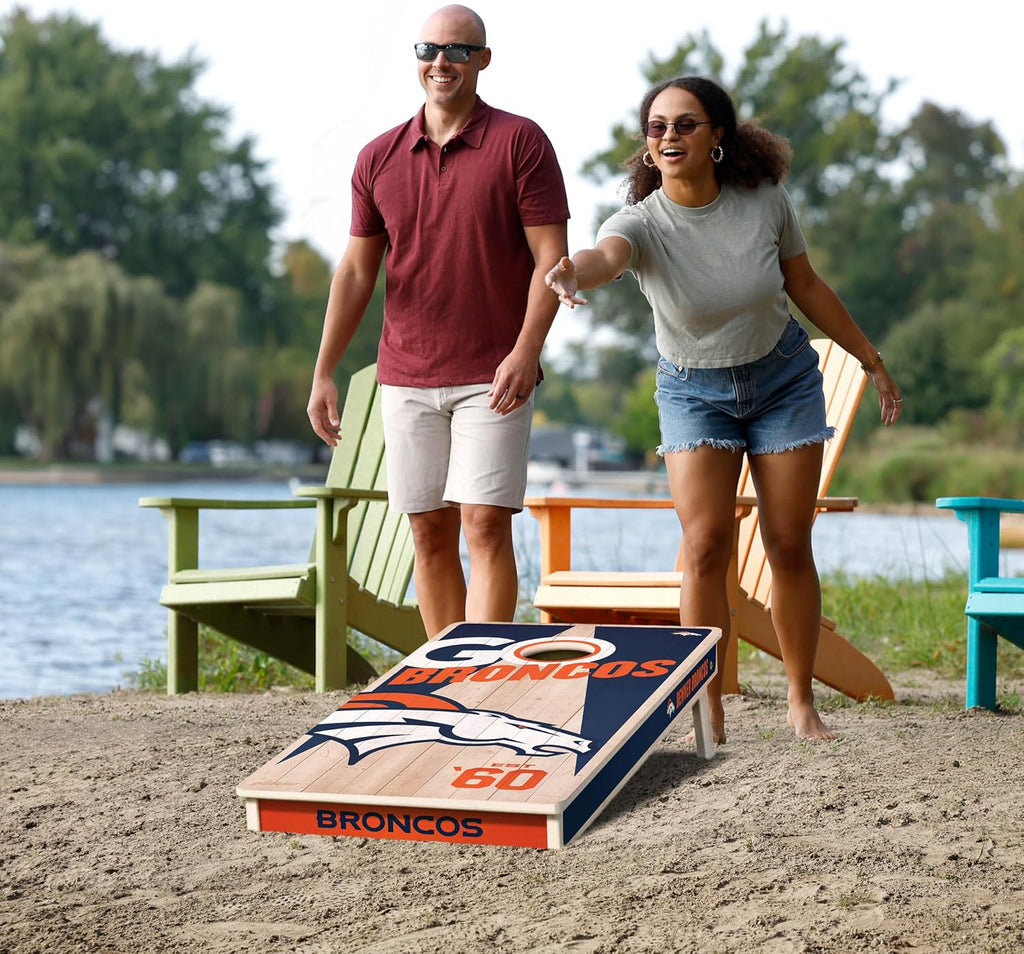 YouTheFan NFL 2' x 4' Professional Wood Cornhole Game with Logo Bags