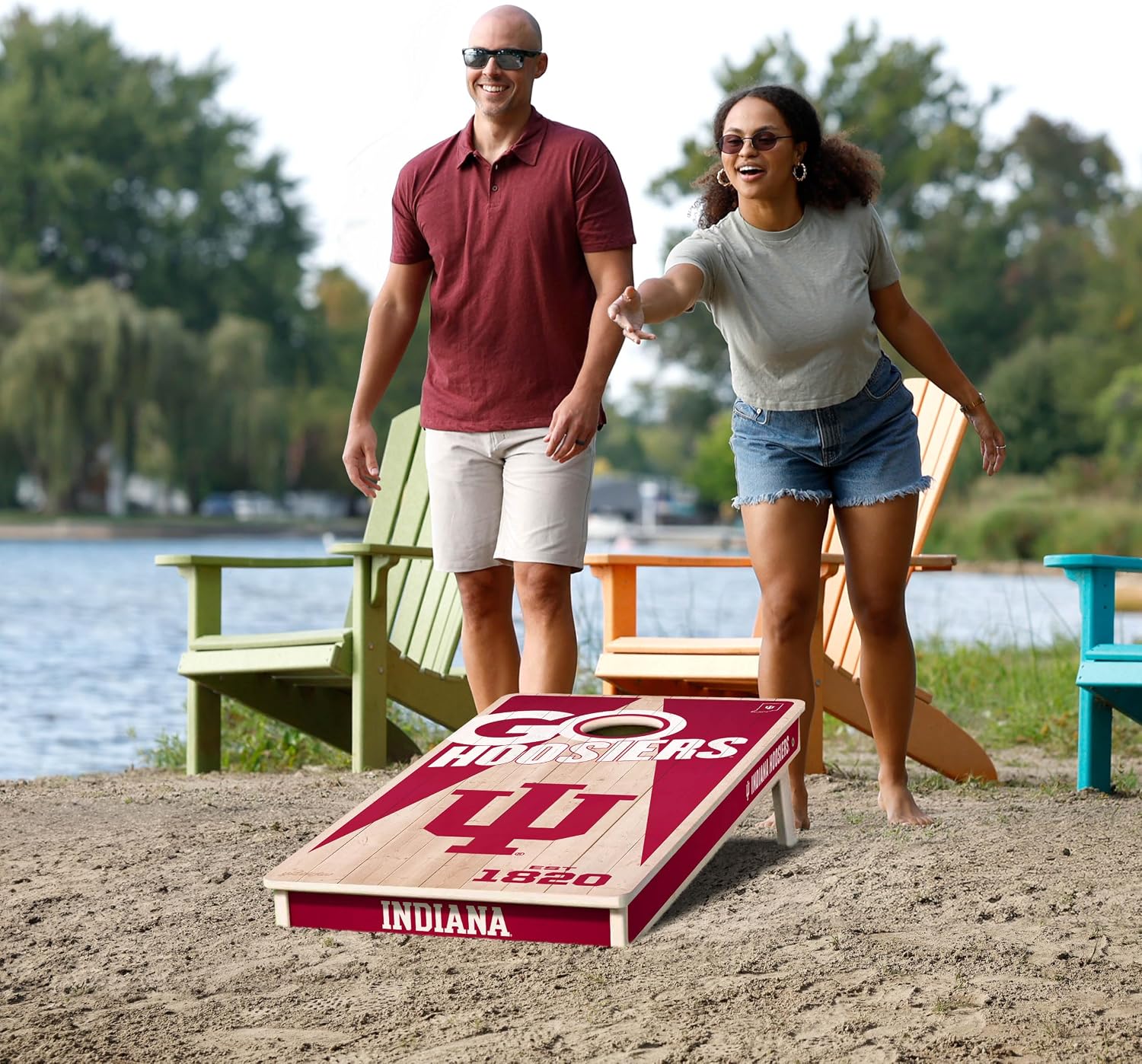 YouTheFan NCAA 2' x 4' Professional Wood Cornhole Game with Logo Bags