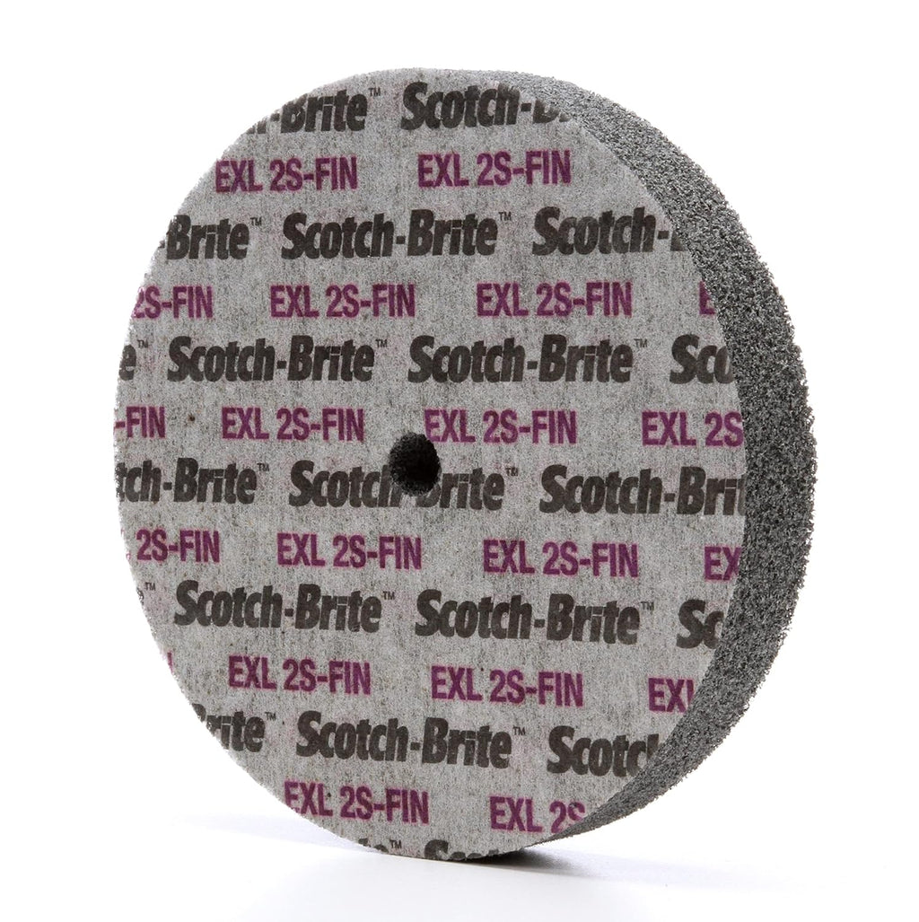 3M Scotch-Brite EXL Unitized Wheel, 6 in x 1 in x 1/2 in 2S FIN, 2 per case