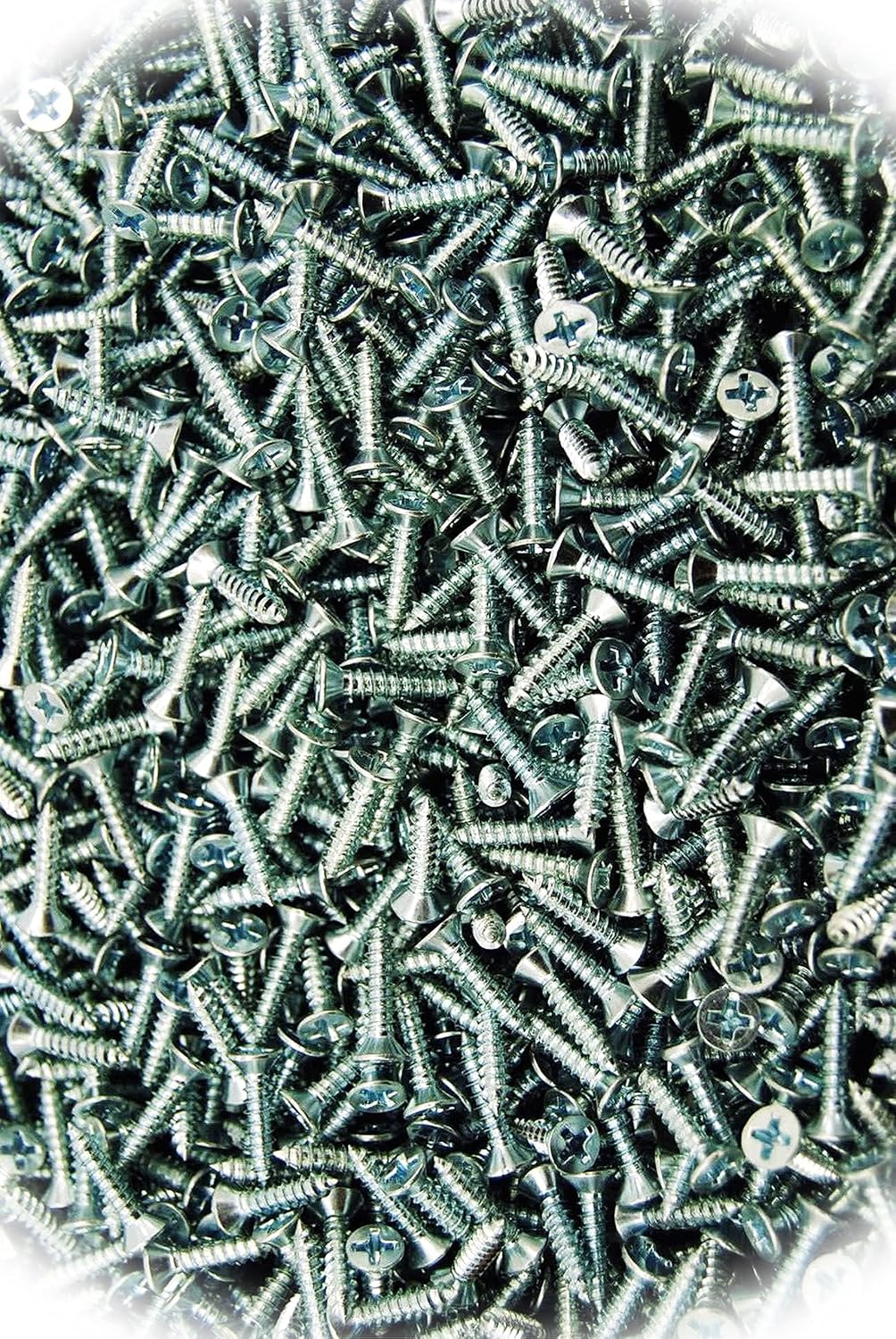 New Pack of (2800) Phillips Flat Head 6 x 5/8 Type AB Zinc Plated Sheet Metal Screw SMS Multi-Purpose Comprehensive Hardware Fastener Assortment Kit MoPNEM02895