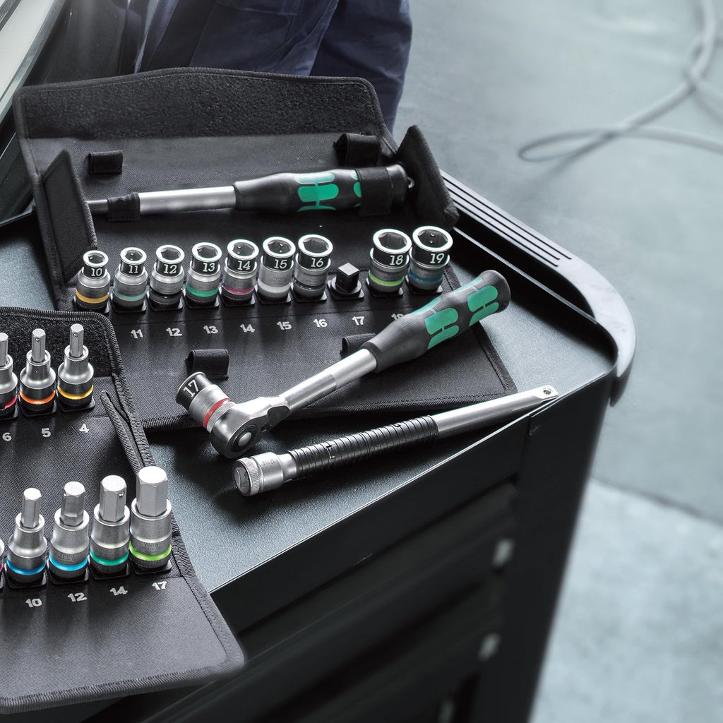 WERA 05004090001 8006 SC 1 Zyklop Hybrid Ratchet Set, 1/2' Drive, Metric, 13 Pieces