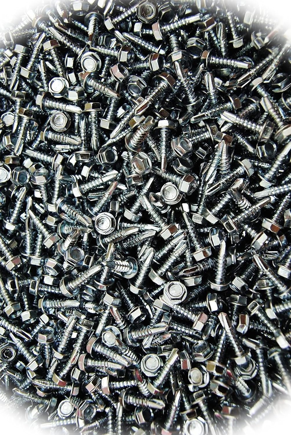 New Pack of (1600) Hex Washer Head #8 x 5/8 Self-Drilling #2 Tek Screw IHW Multi-Purpose Comprehensive Hardware Fastener Assortment Kit MoPNEM02031