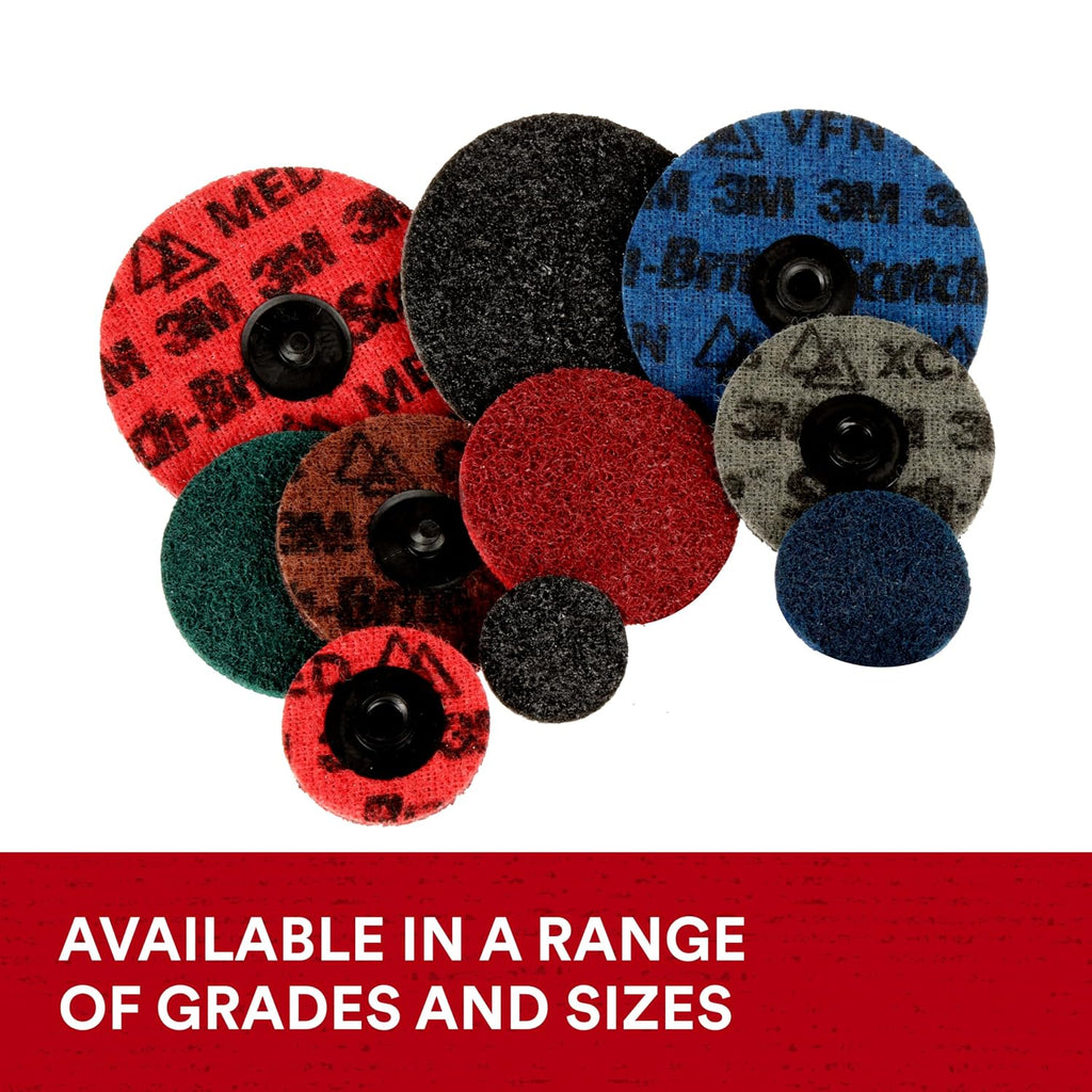 Scotch-Brite Precision Surface Conditioning Disc, Roloc TS, Very Fine, Ceramic, Nonwoven Fiber, Easy Change, 2 in, 50/Inner, 200/Case, Dispenser Pack